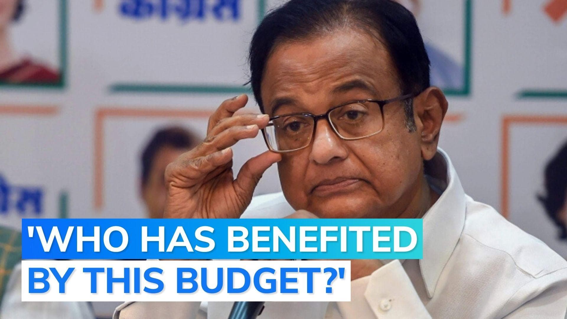 Budget has 'betrayed' hopes of vast majority of people: Ex-Finance Minister P Chidambaram