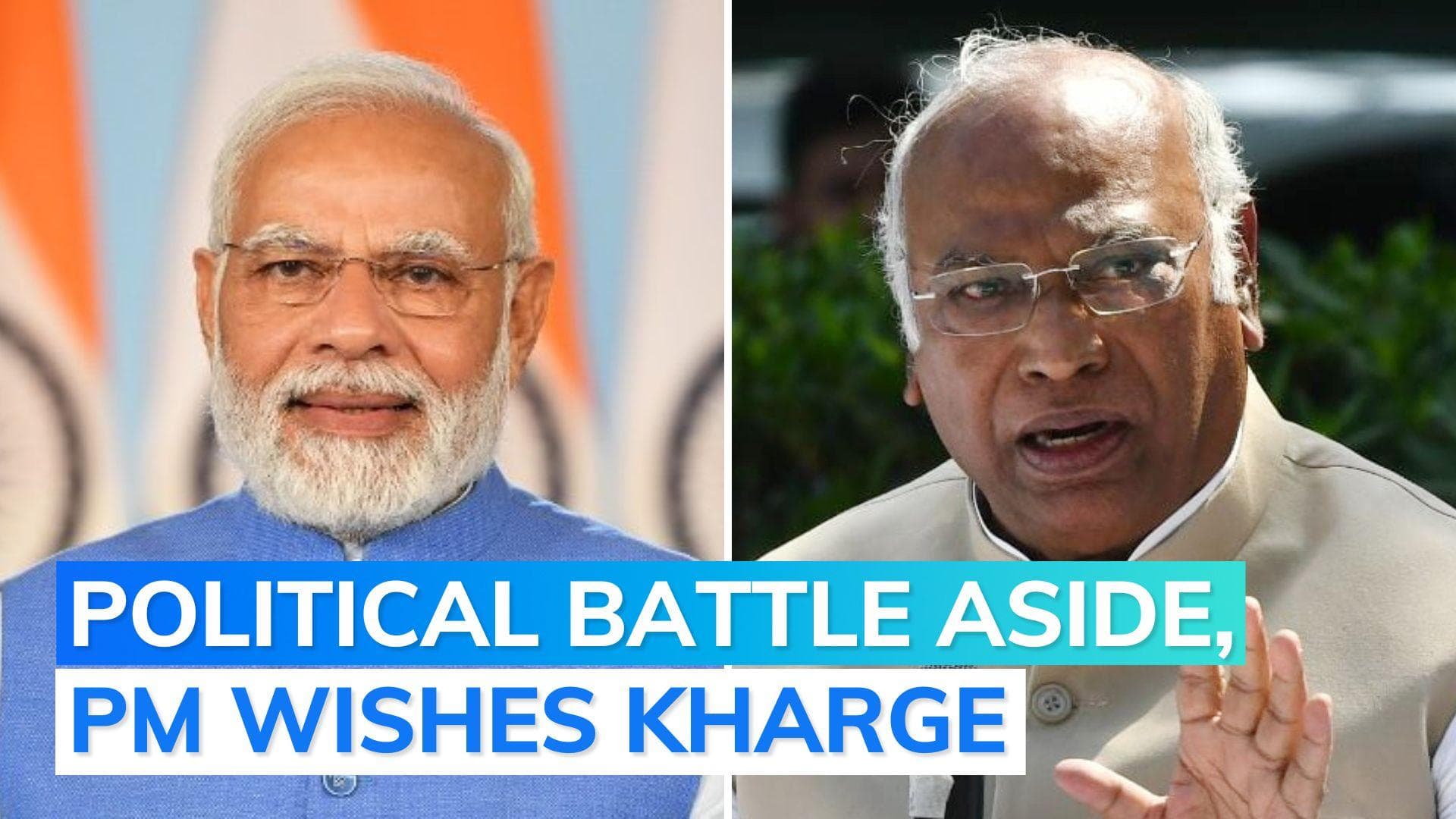 Watch what Modi said to Kharge on birthday days after INDIA tie-up by Opposition