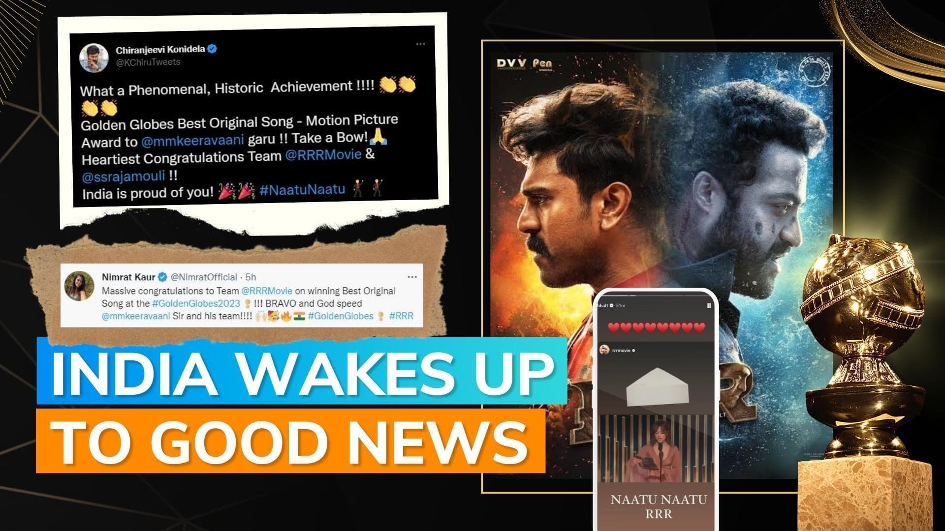 'RRR's historic win: 'Naatu Naatu' is Best Original Song; wishes pour in on social media 