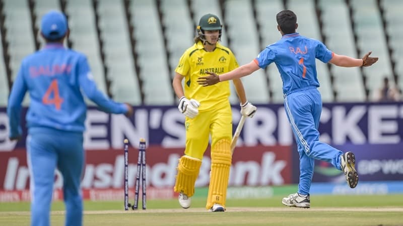 U-19 World Cup Final: Raj Limabani's 3-wicket haul restricts Aussies to 253/7