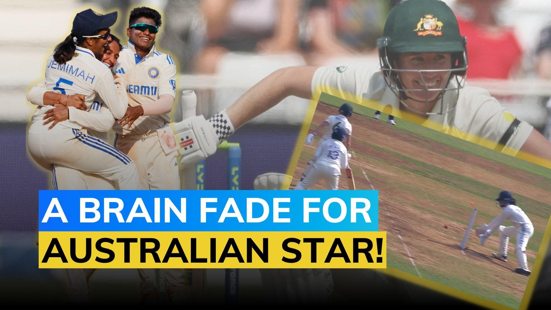 Watch: Australian opener Beth Mooney's disastrous run out against India in one-off Test