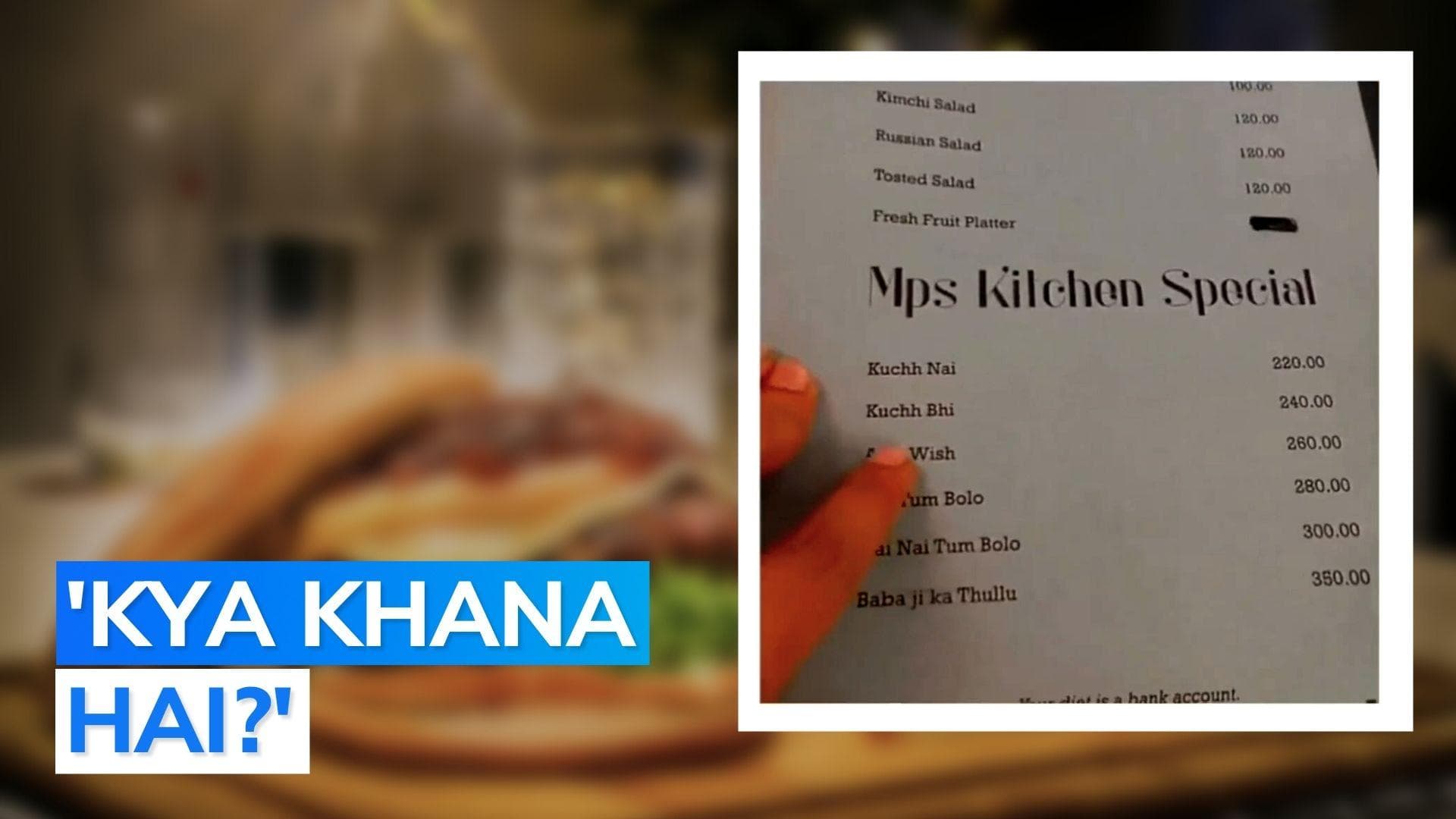 Watch: restaurant mirrors our food dilemmas with this quirky menu