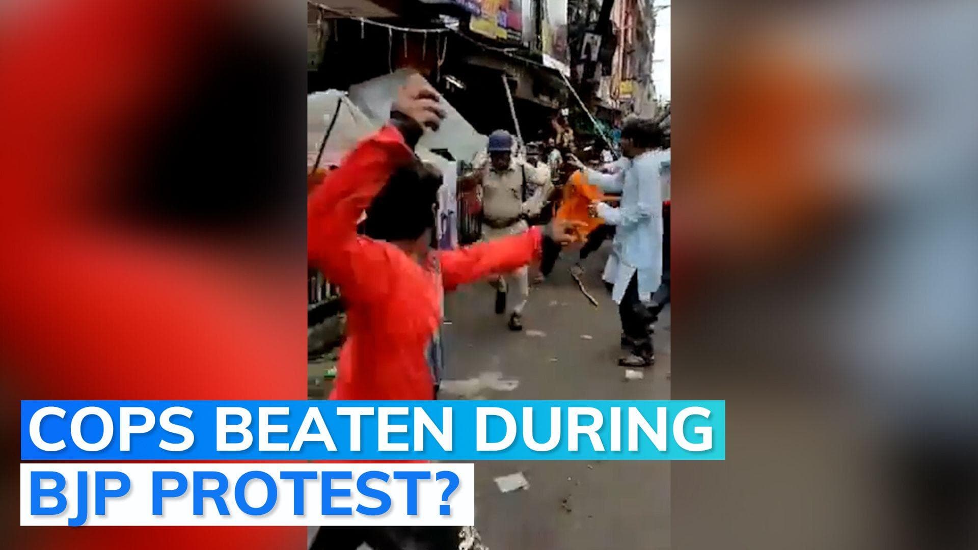 TMC claims BJP workers attacked police in Kolkata, tweets video