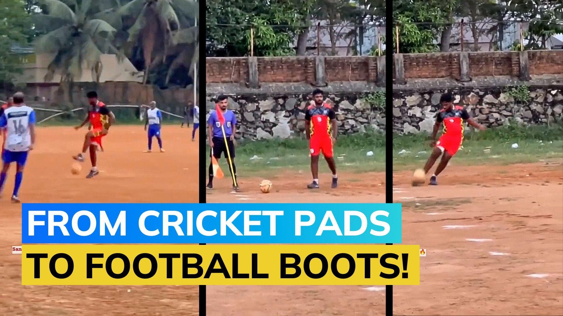 Watch! Sanju Samson plays football in a local tournament; video goes viral