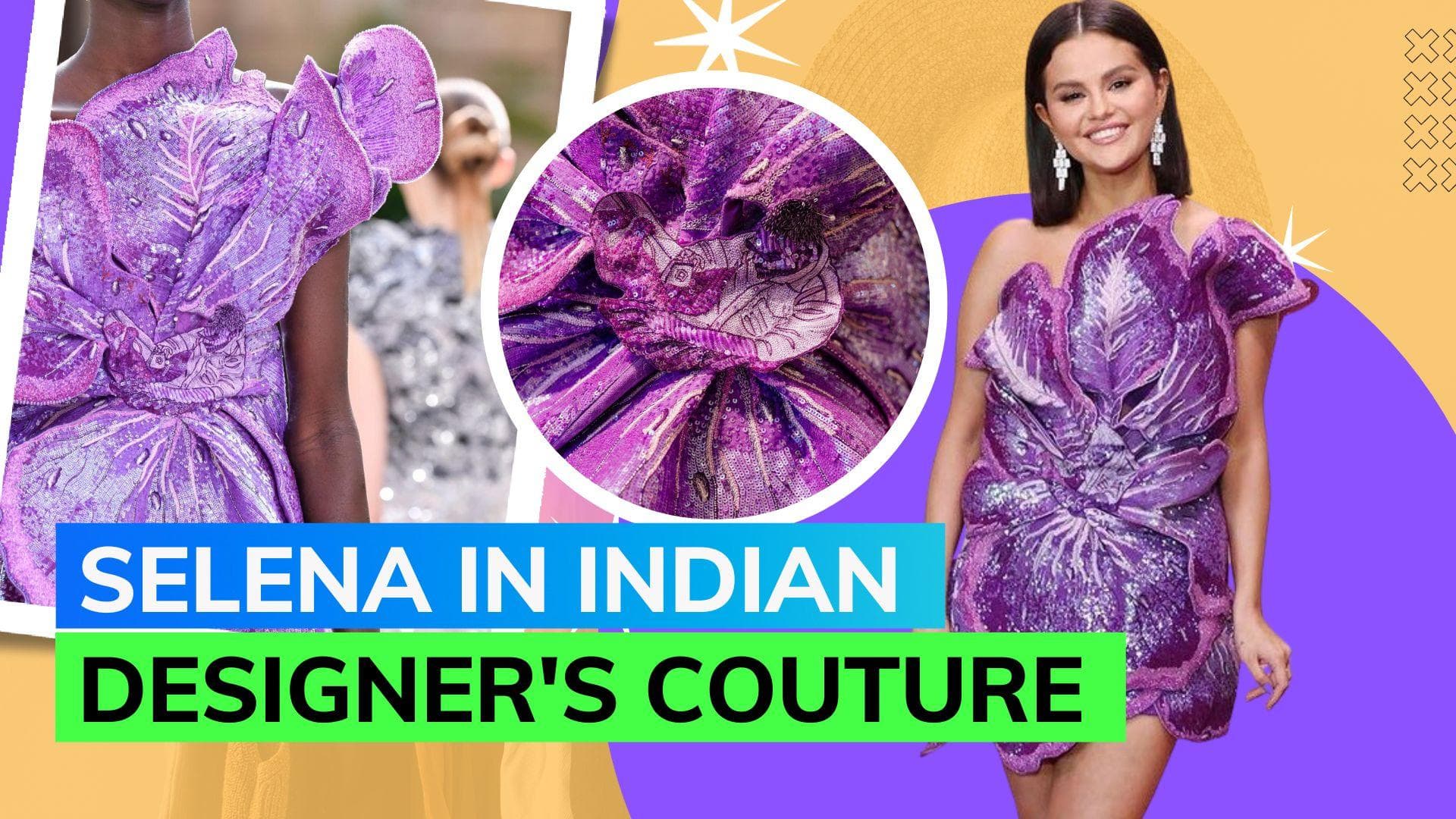 Selena Gomez stuns in Rahul Mishra's blossom-inspired couture at LA charity gala