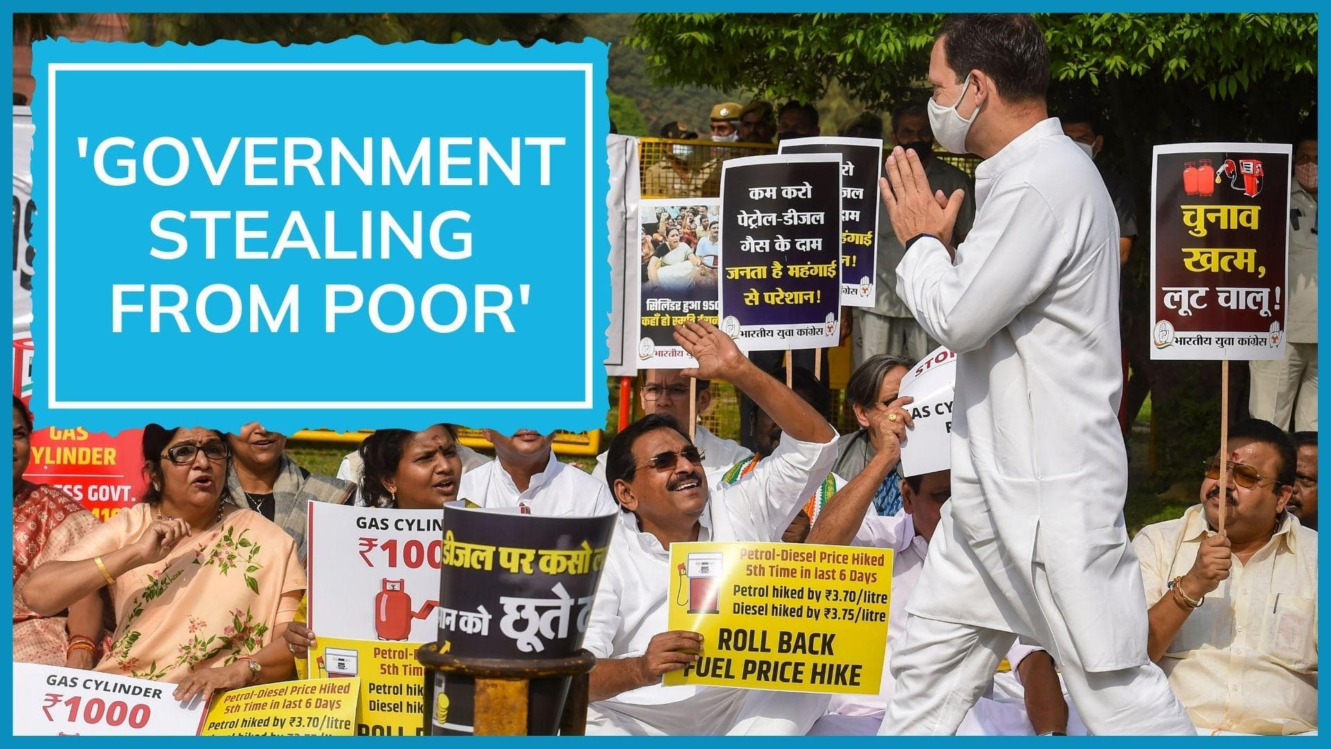 Watch | Congress protests against fuel hike