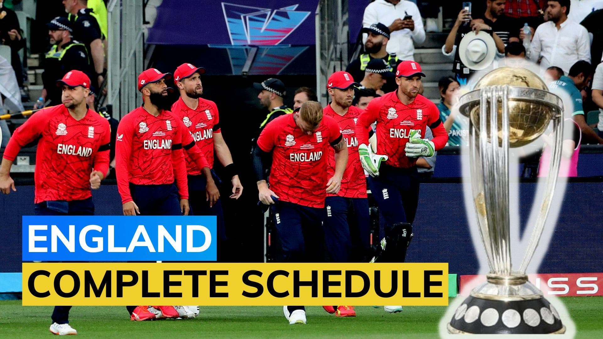 England ODI World Cup 2023 Schedule: Full fixtures, match timings, venue details