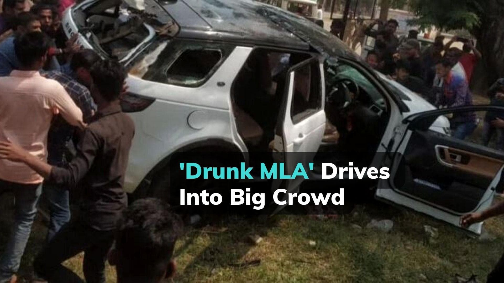 On Camera: MLA rams SUV into crowd of BJP workers; beaten up, car set on fire | Odisha