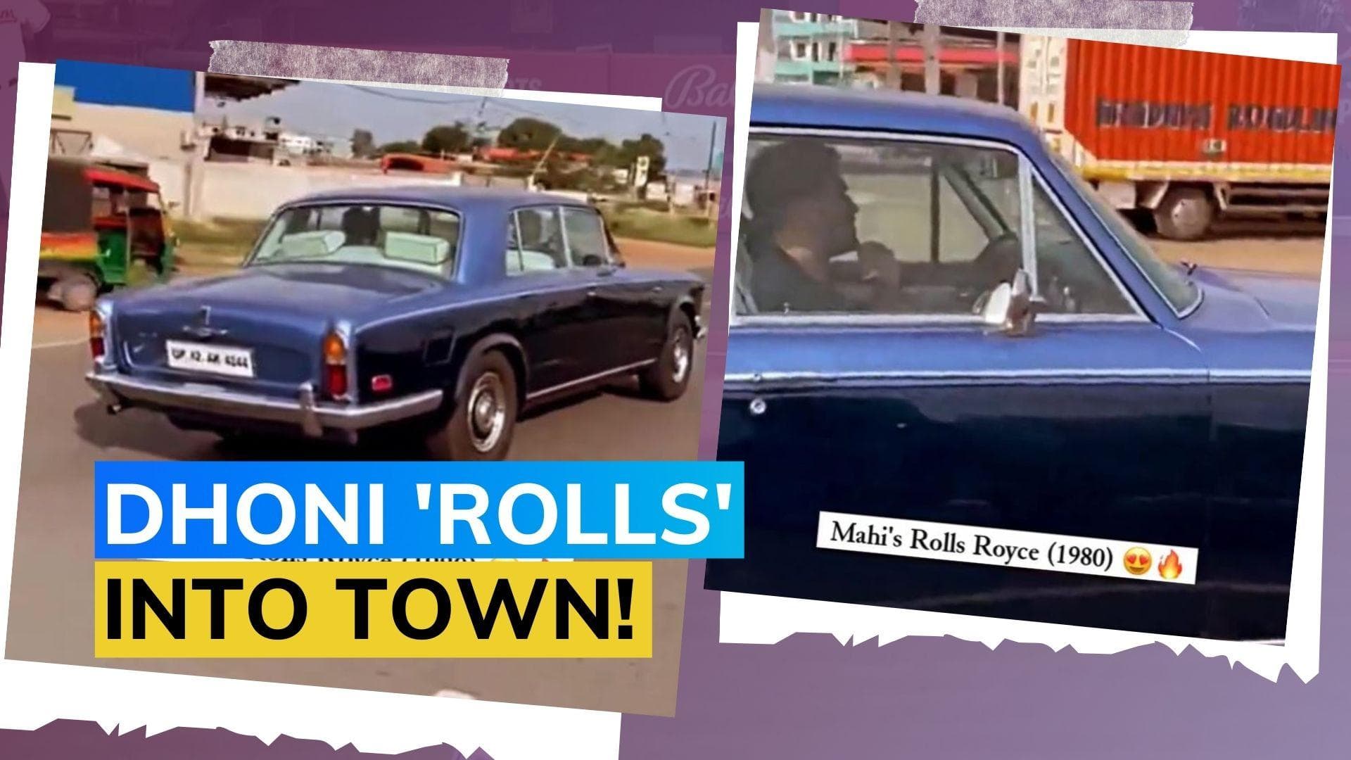 MS Dhoni spotted driving vintage Rolls-Royce car in Ranchi | Watch