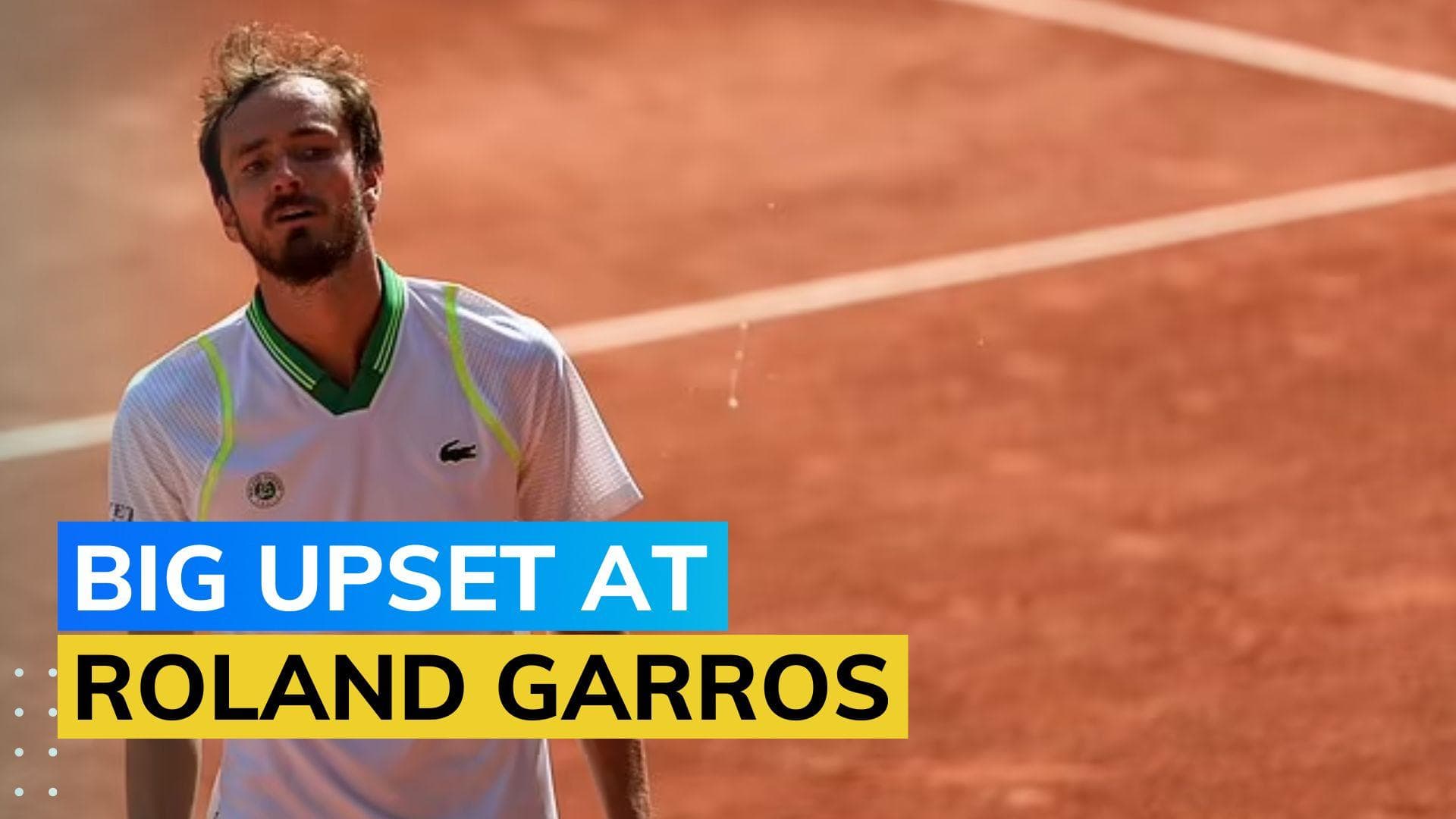 French Open: World No. 2 Daniil Medvedev suffers shock defeat in 1st Round | WATCH HIGHLIGHTS