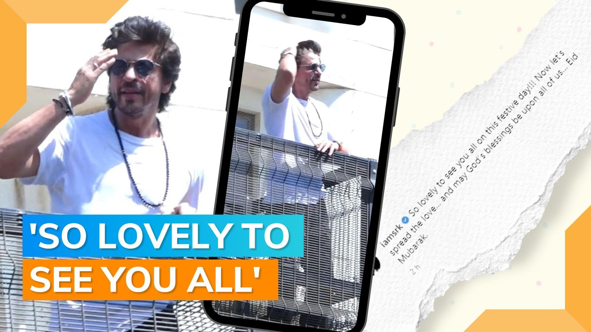 Eid 2023: Shah Rukh Khan greets fans gathered outside Mannat; watch