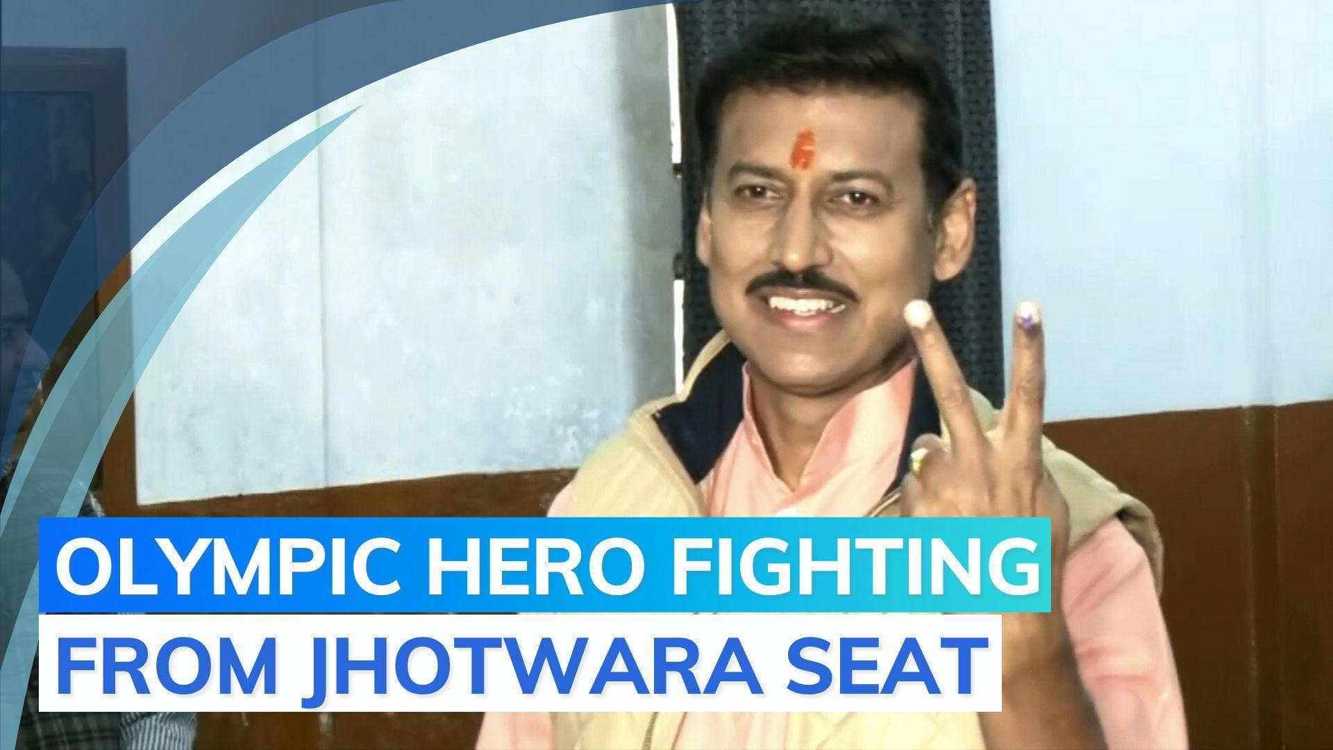 Rajasthan polls: Olympic medallist, BJP candidate Rajyavardhan Rathore casts vote