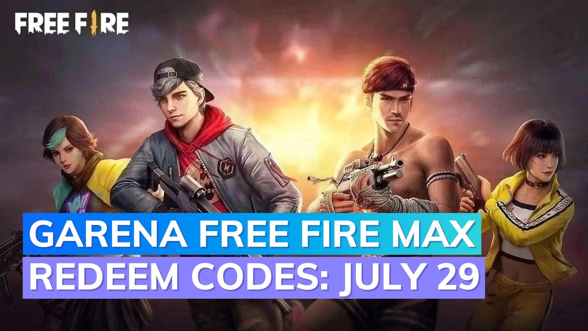 Garena Free Fire MAX redeem codes Today 29 July 2023: Claim best weapons and rewards now!