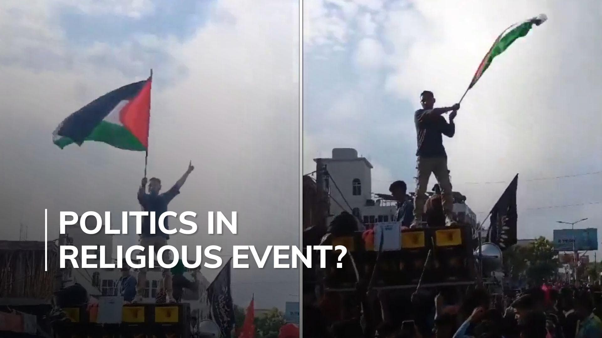 One held, another detained for waving Palestinian flag in Jharkhand Muharram procession