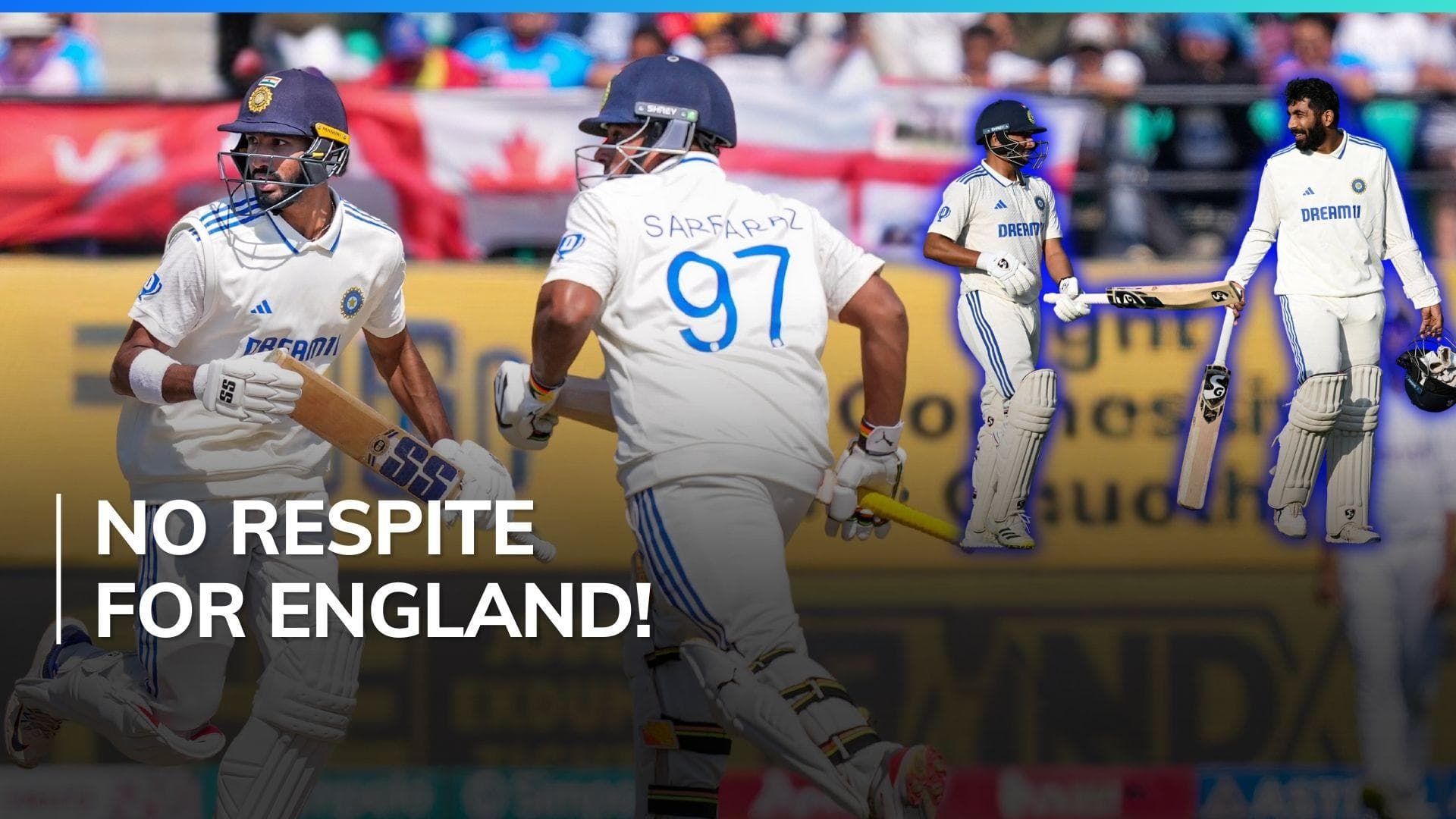 IND vs ENG: Devdutt Padikkal, Sarfaraz Khan slam fifties in Dharamsala; India extend lead past 250