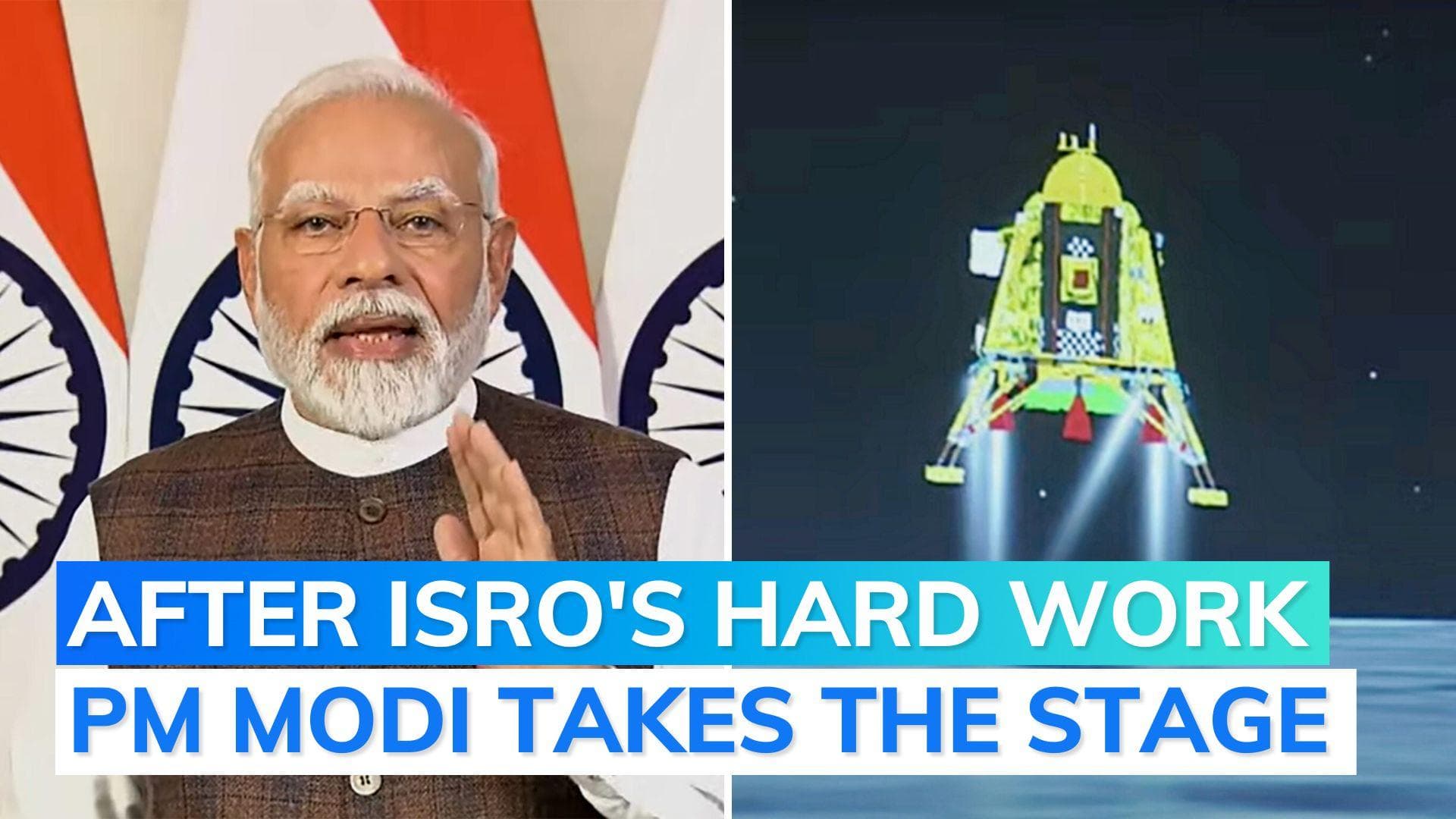 Chandrayaan 3 lands on Moon: Watch PM Modi's speech to ISRO from South Africa