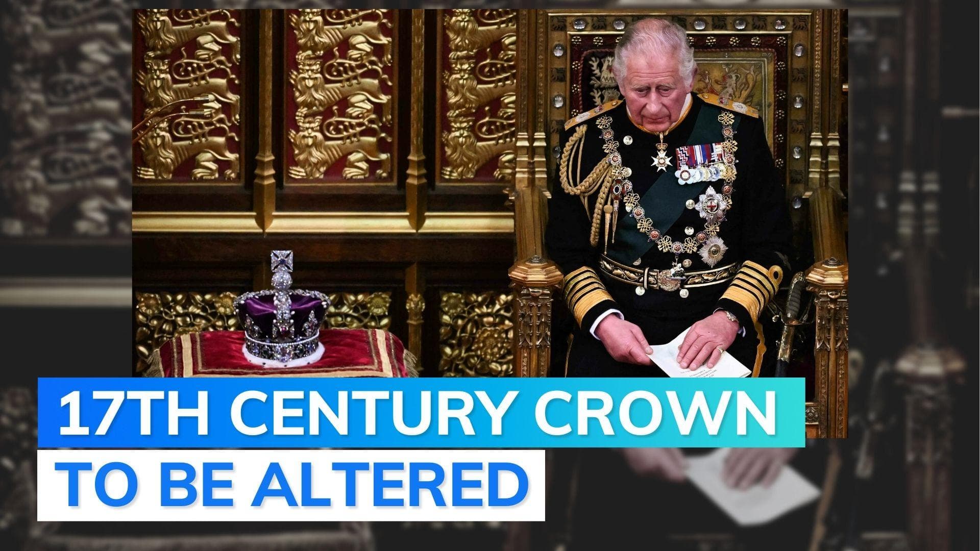 Britain's historic purple velvet crown to be modified for Charles III coronation