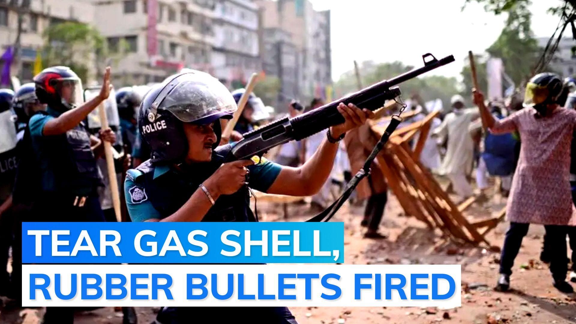 Clashes break out in Dhaka as protesters urge PM to resign