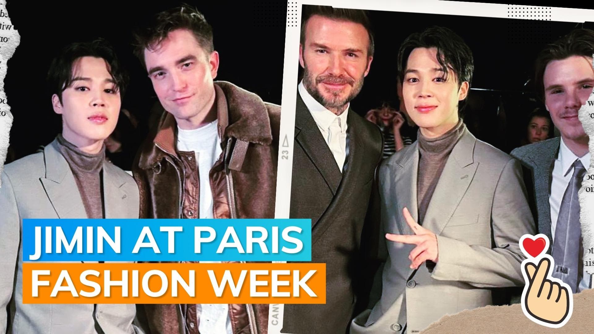 BTS' Jimin poses with Robert Pattinson and David Beckham in Paris; see pics