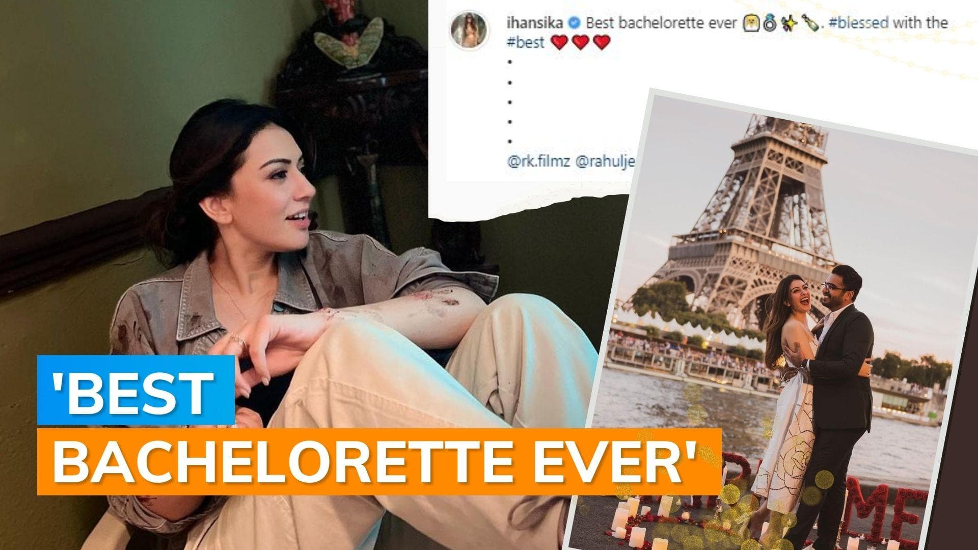 Hansika Motwani shares video of her bachelorette in Greece  