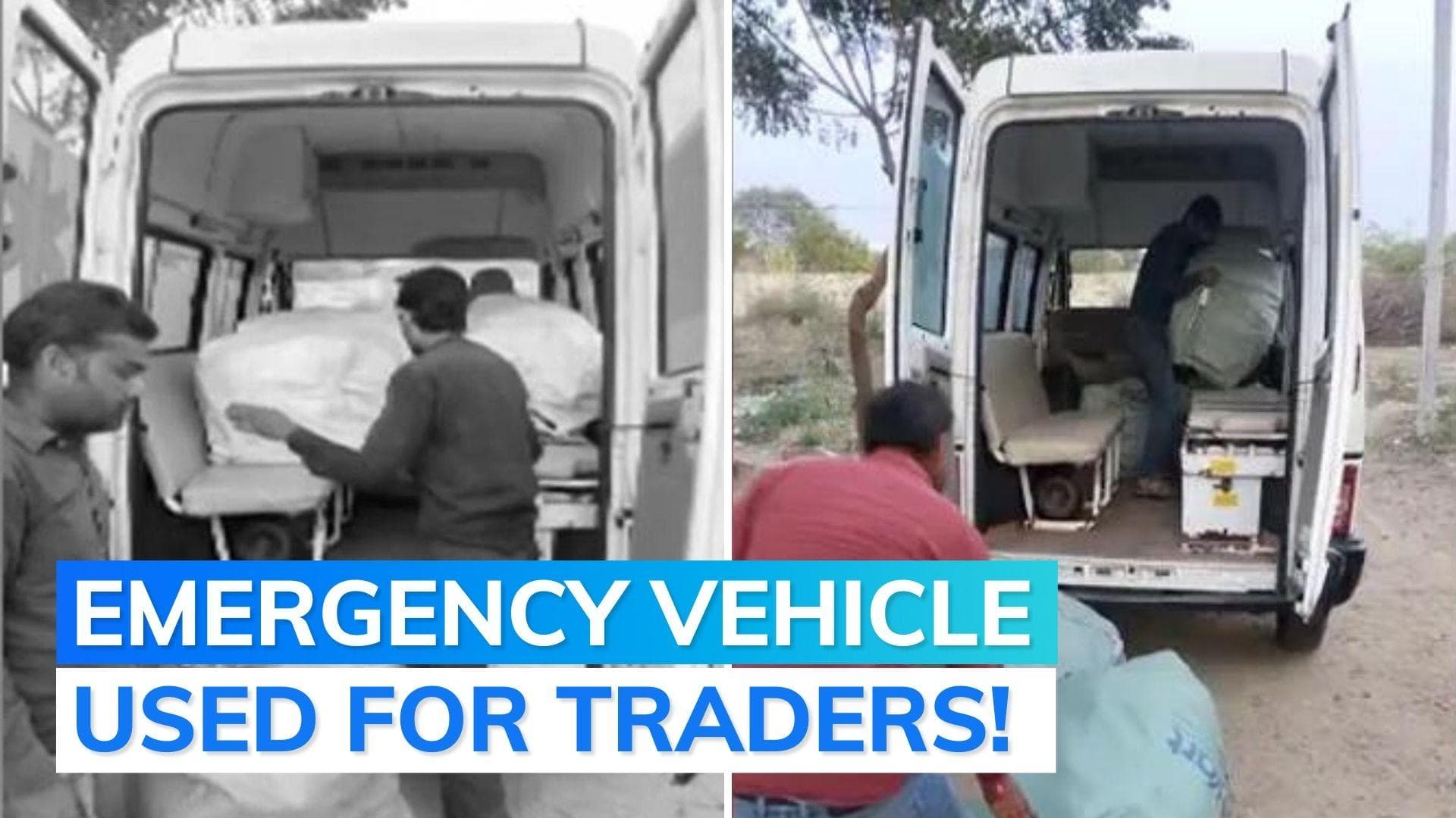 Rajasthan: driver transports footwear instead of patients in Dausa hospital's ambulance, removed