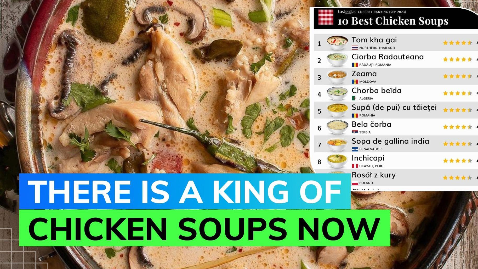 Thailand's Tom Kha Gai crowned best chicken soup globally by Taste Atlas