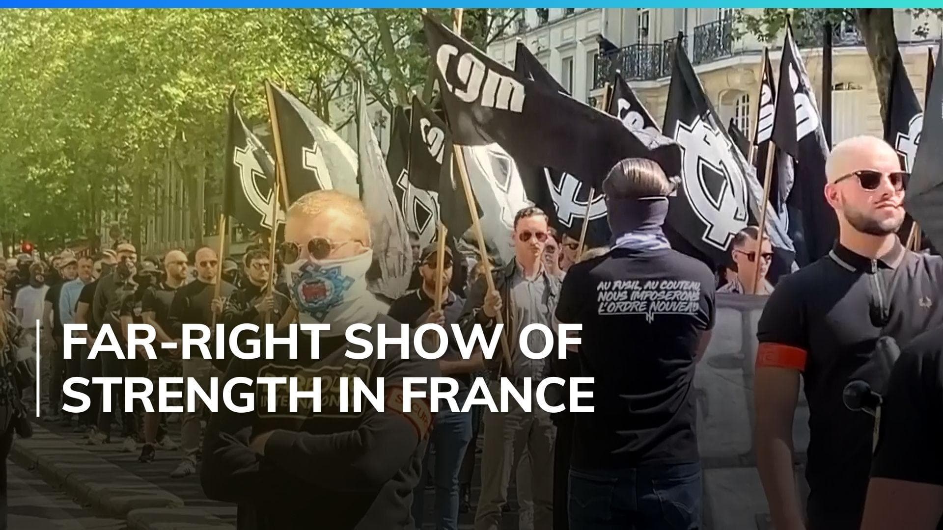 French far-right activists march through streets of Paris | Video