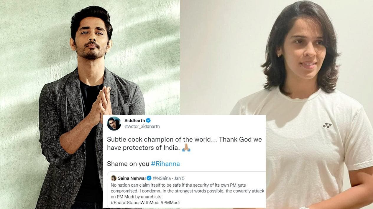 Actor Siddharth apologises to Saina Nehwal in open letter