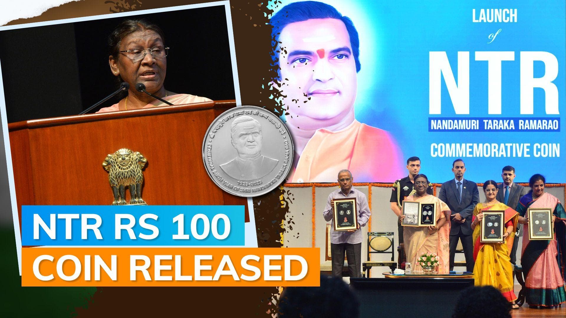 President Droupadi Murmu unveils commemorative coin on former Andhra Pradesh CM N T Rama Rao