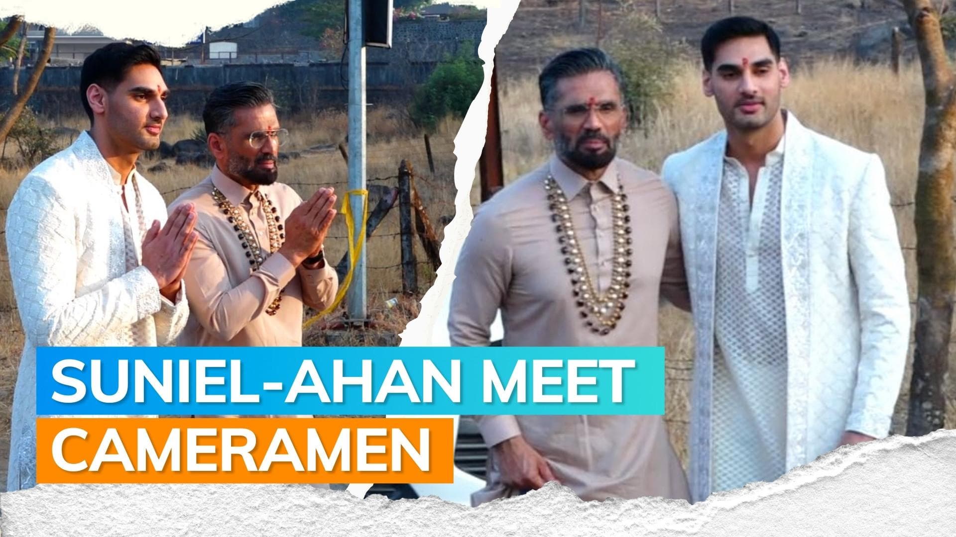 Athiya Shetty- KL Rahul wedding: Suniel Shetty, Ahan Shetty greet media, distribute sweets