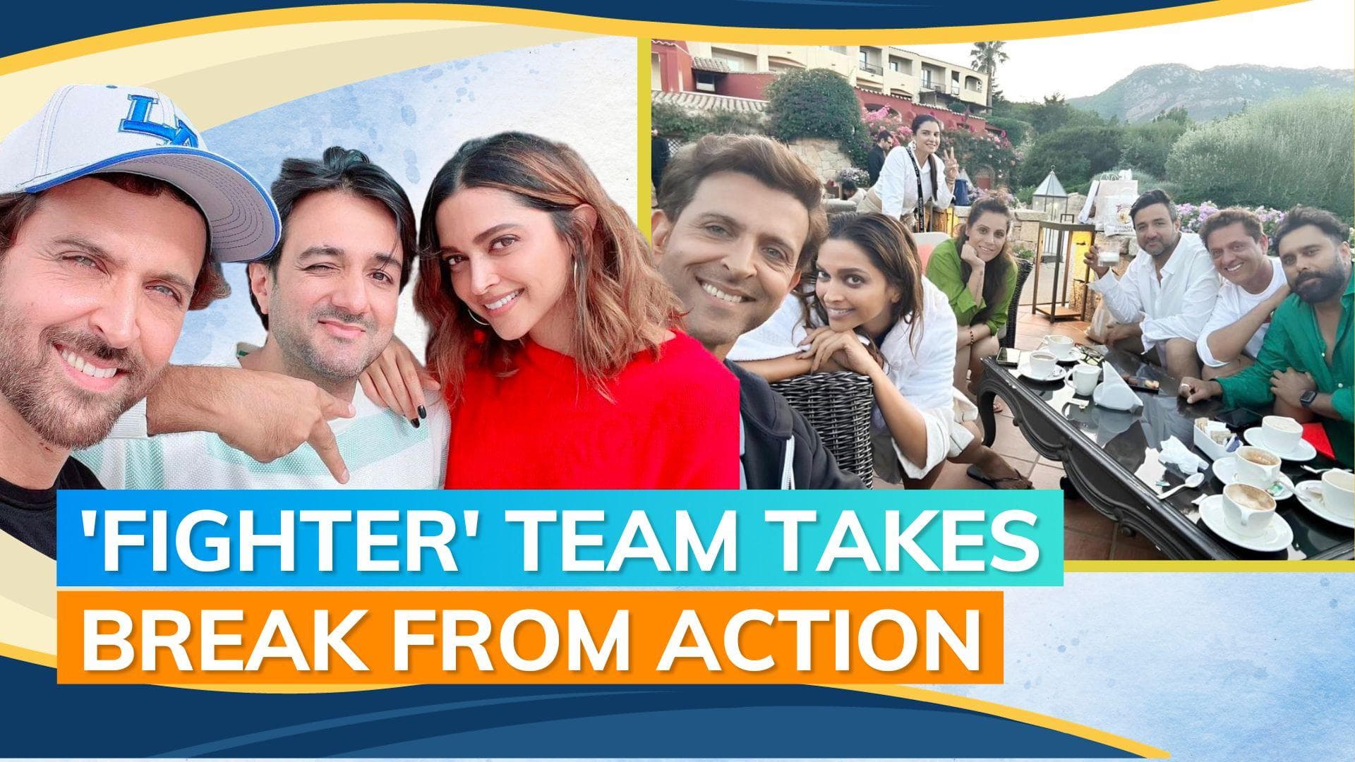 ‘Fighter’: Hrithik Roshan, Deepika Padukone and Siddharth Anand take a coffee break in between shots