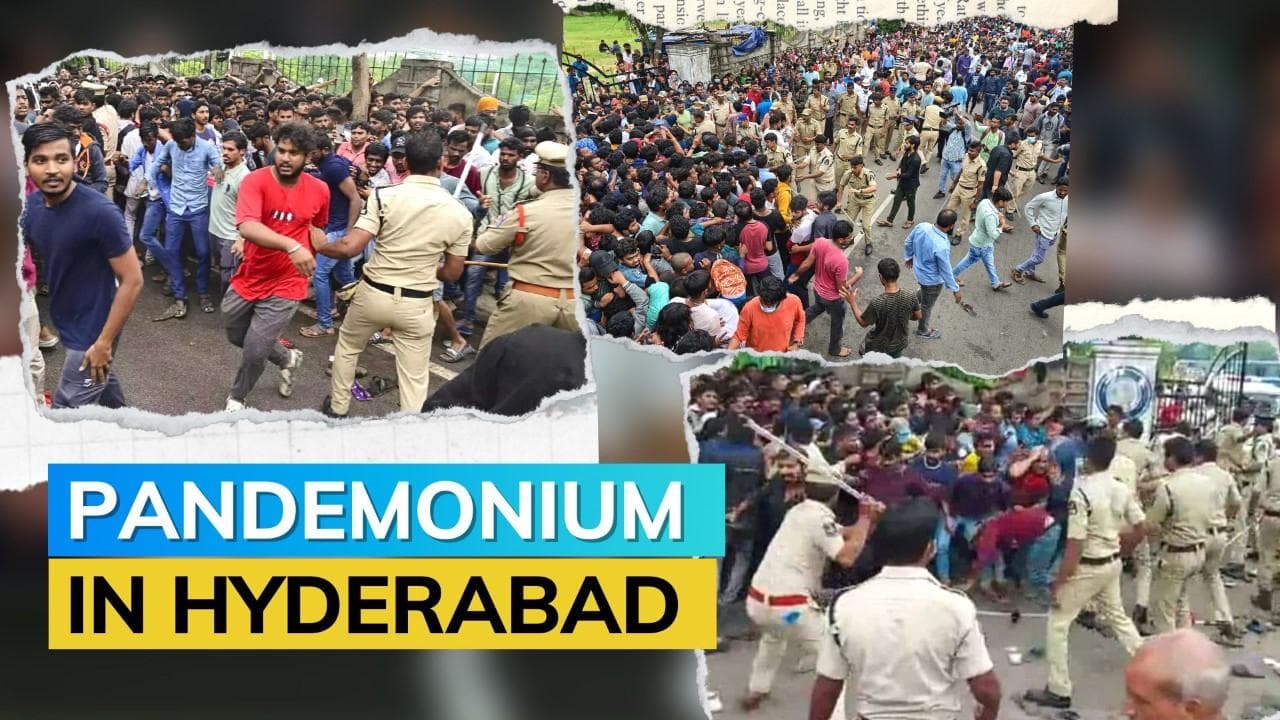 VIDEO: Stampede in Hyderabad as thousands rush to buy India-Australia match tickets