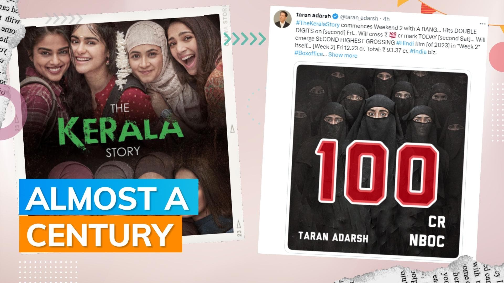 ‘The Kerala Story’ box office collection: Adah Sharma starrer inches closer to Rs 100-crore mark