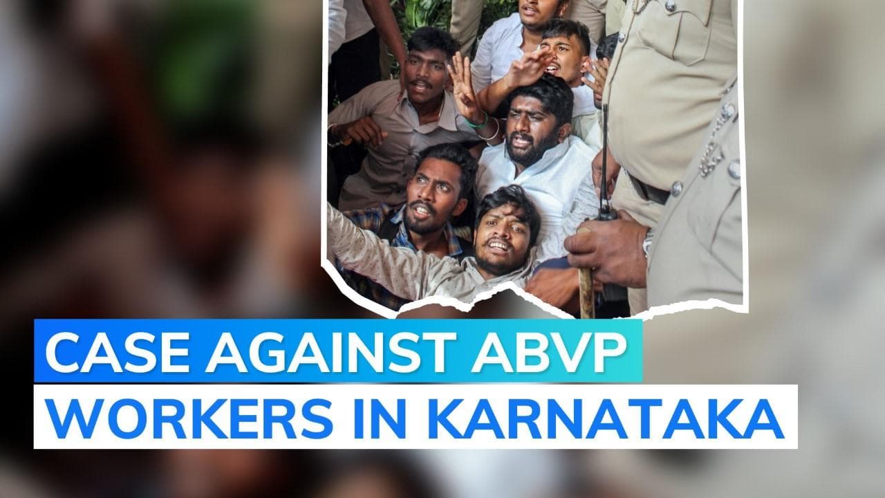 BJP worker's murder: ABVP activists storm Karnataka home minister's bungalow, baton charged