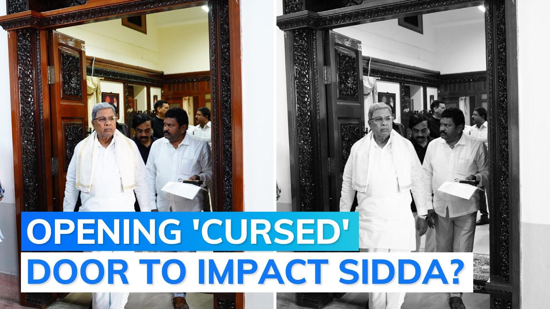 Siddaramaiah uses 'inauspicious' door to enter his chamber in Vidhana Soudha