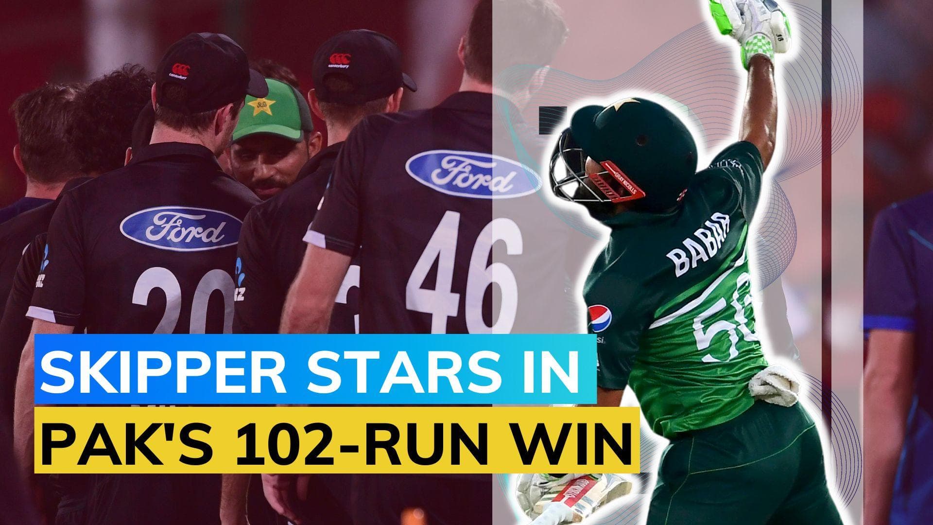 Babar Azam leads Pakistan to big win over New Zealand and No 1 ODI ranking