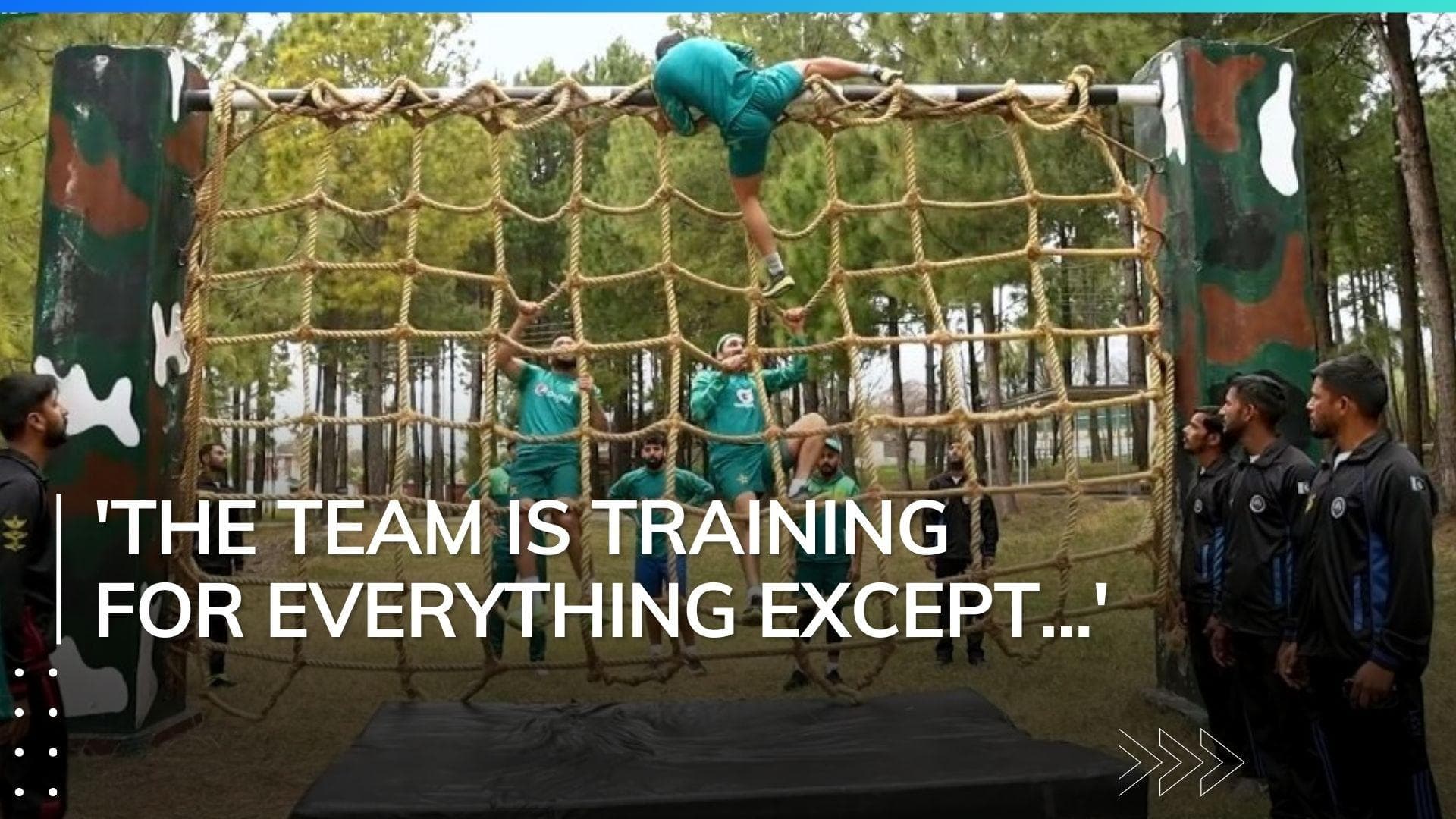 Pakistan cricket team's training with the army garners mixed reactions | Watch