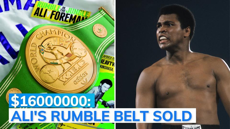 Muhammad Ali's 'Rumble in the Jungle' belt sells for USD 6.1 million