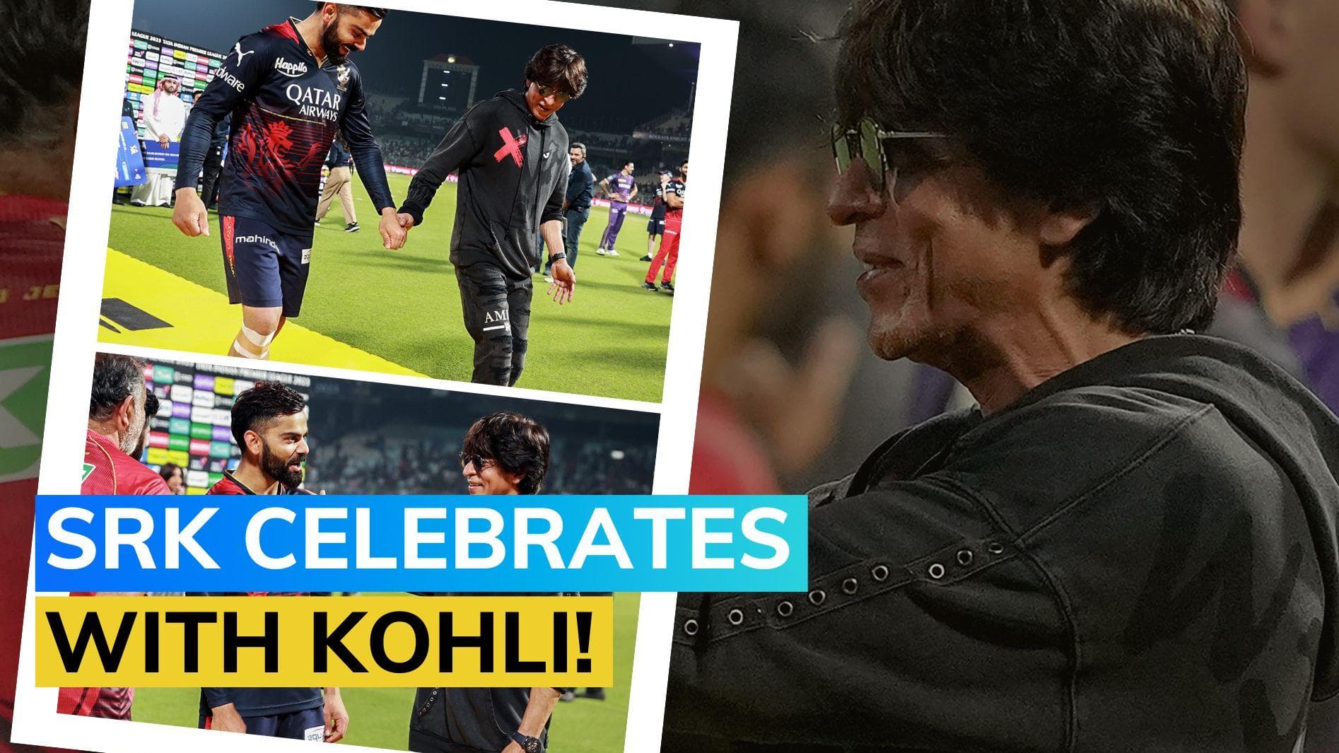 IPL 2023, KKR vs RCB: Elated Shahrukh Khan teaches Virat Kohli Jhoome Jo Pathan hook step