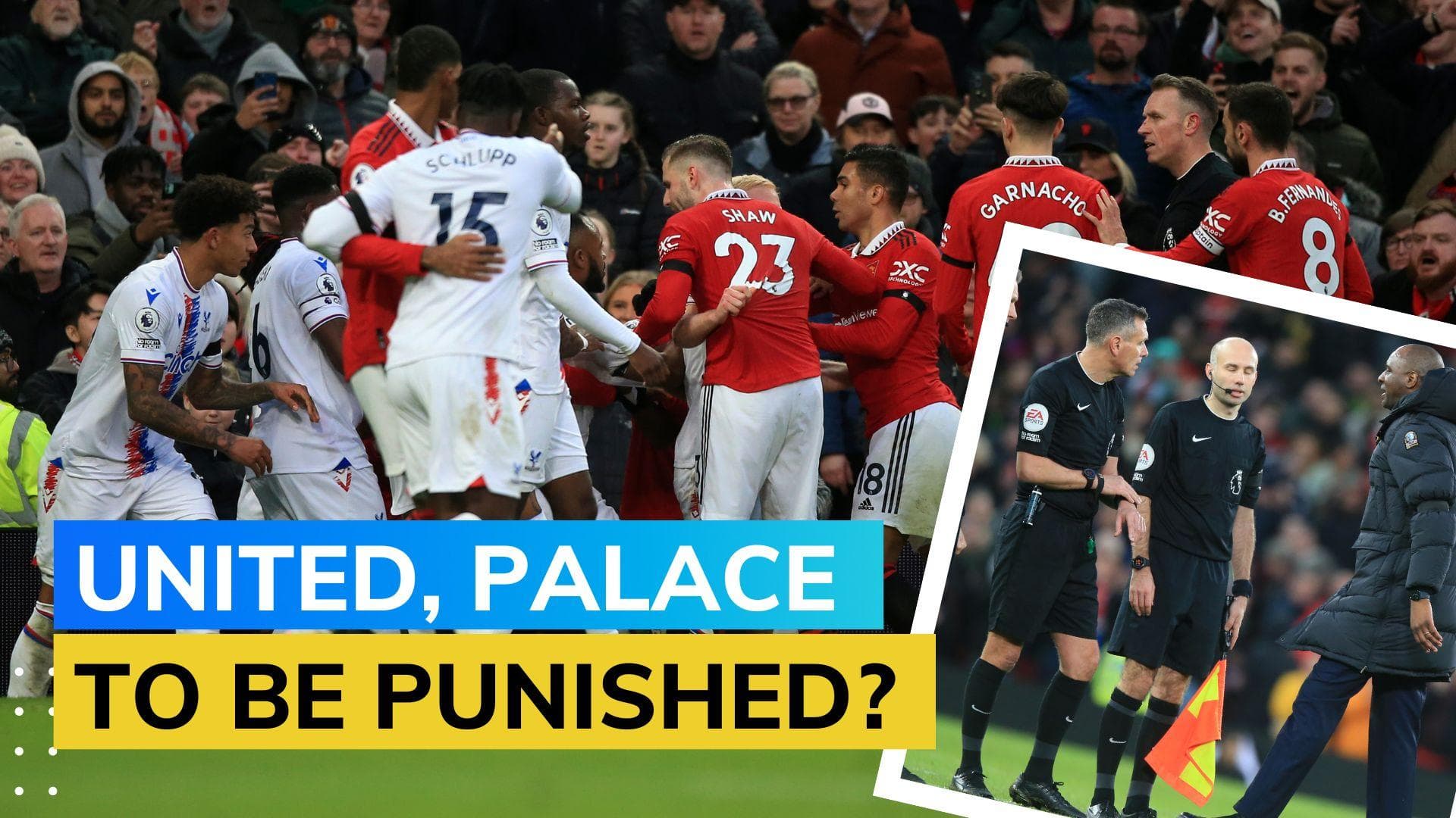 Premier League: Manchester United and Crystal Palace charged by FA for 'mass confrontation'