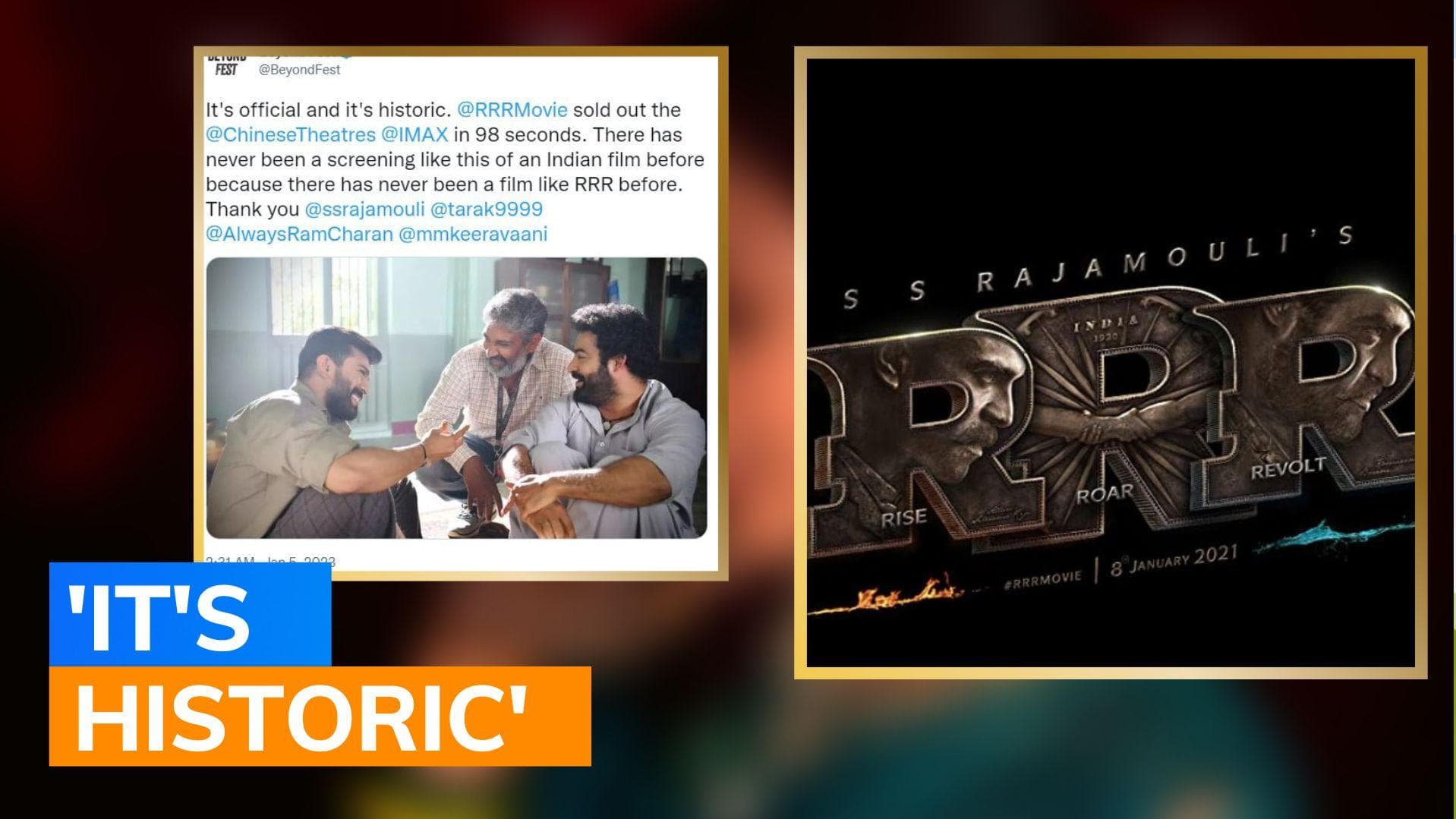 'RRR' screening tickets sold out in 98 seconds in Los Angeles' Chinese theatre