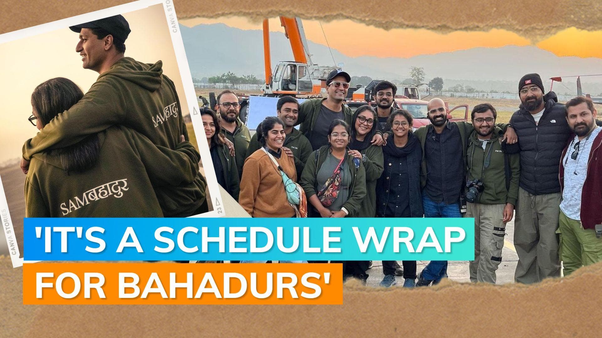 Vicky Kaushal wraps up first schedule of 'Sam Bahadur'; shares pictures with team