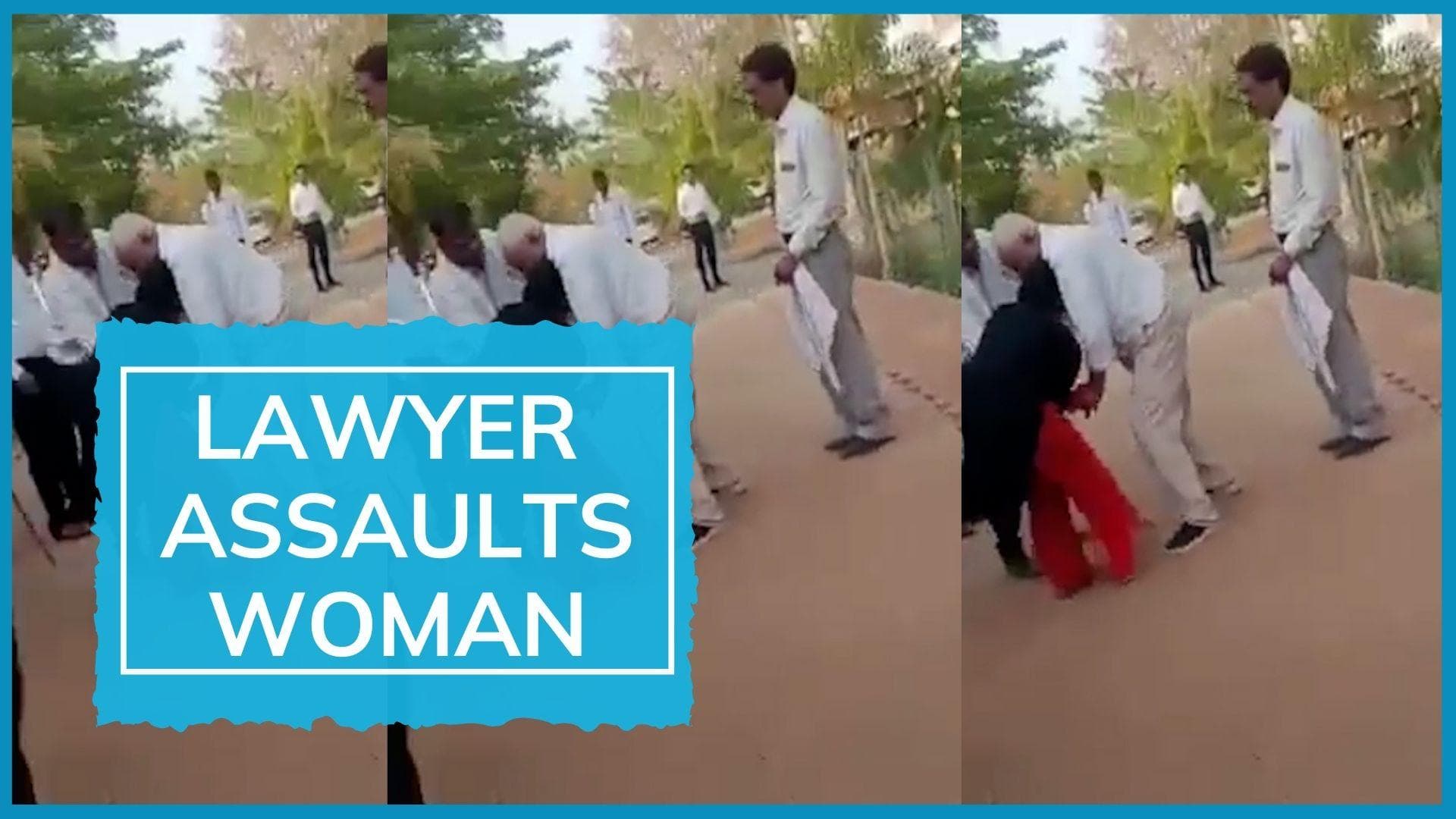 Caught on cam: Lawyer assaults woman inside court complex, spectators watch idly