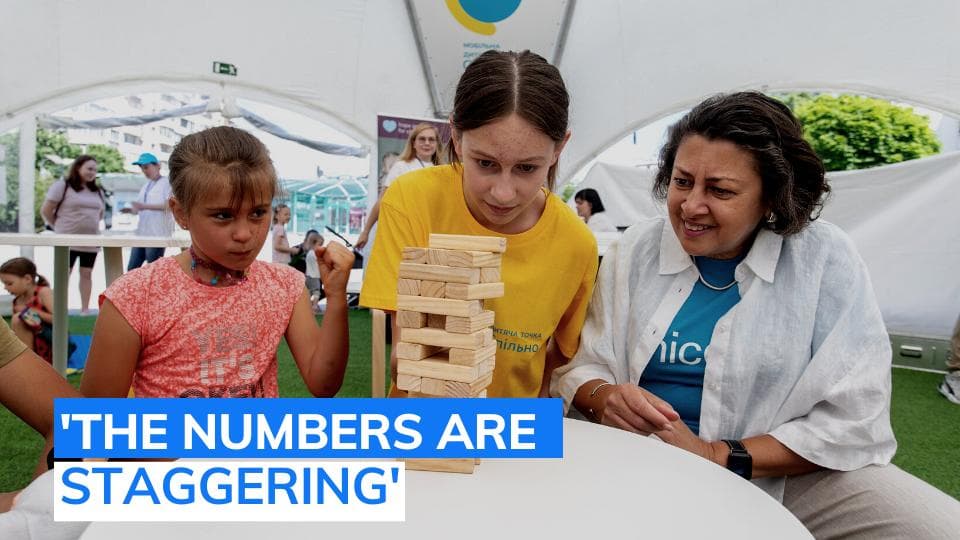 Two-thirds of children in Ukraine displaced: UNICEF