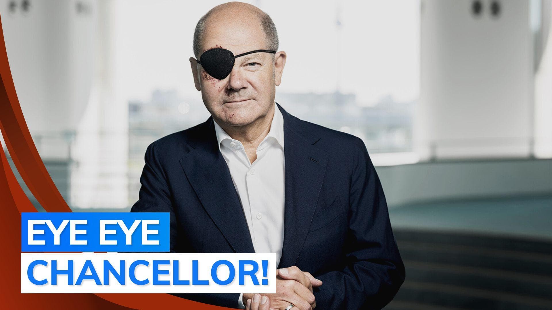 German Chancellor Olaf Scholz’s funny take on his eye patch after injury