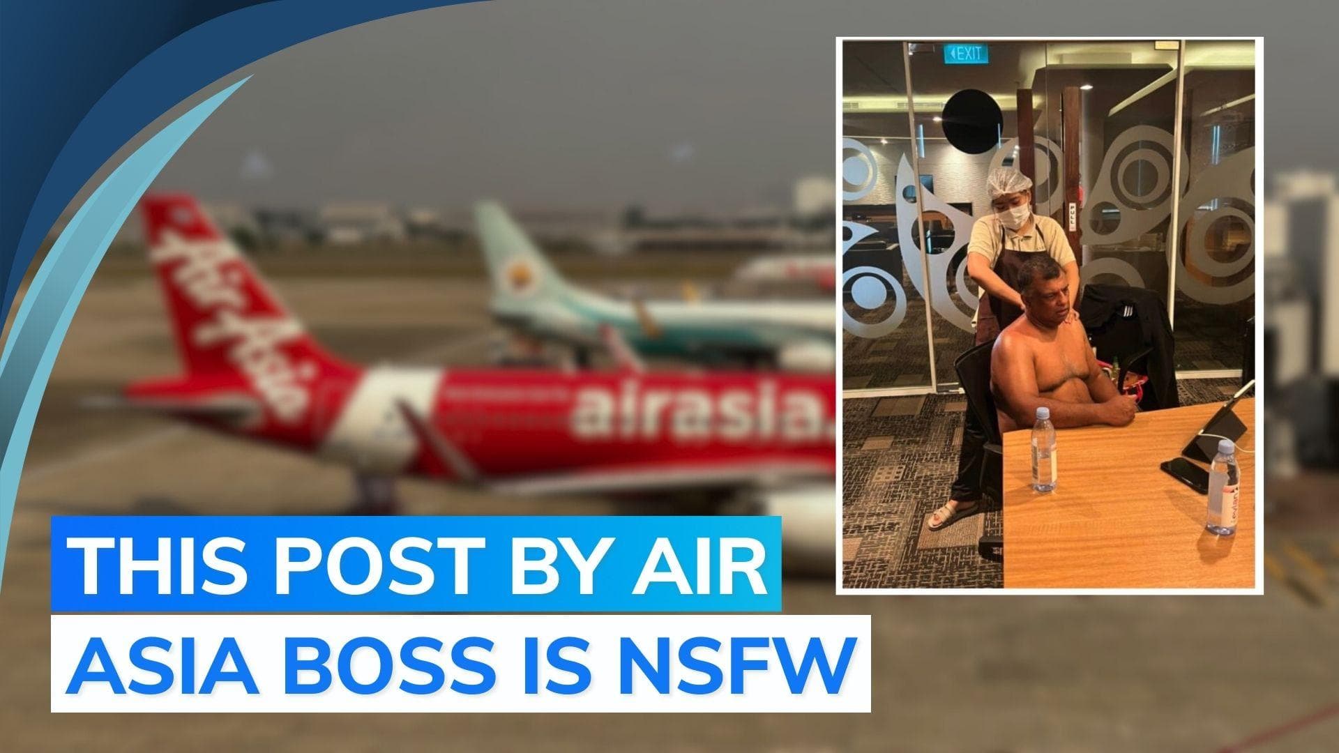 Air Asia CEO goes shirtless, gets massage mid-meeting; faces social media flak