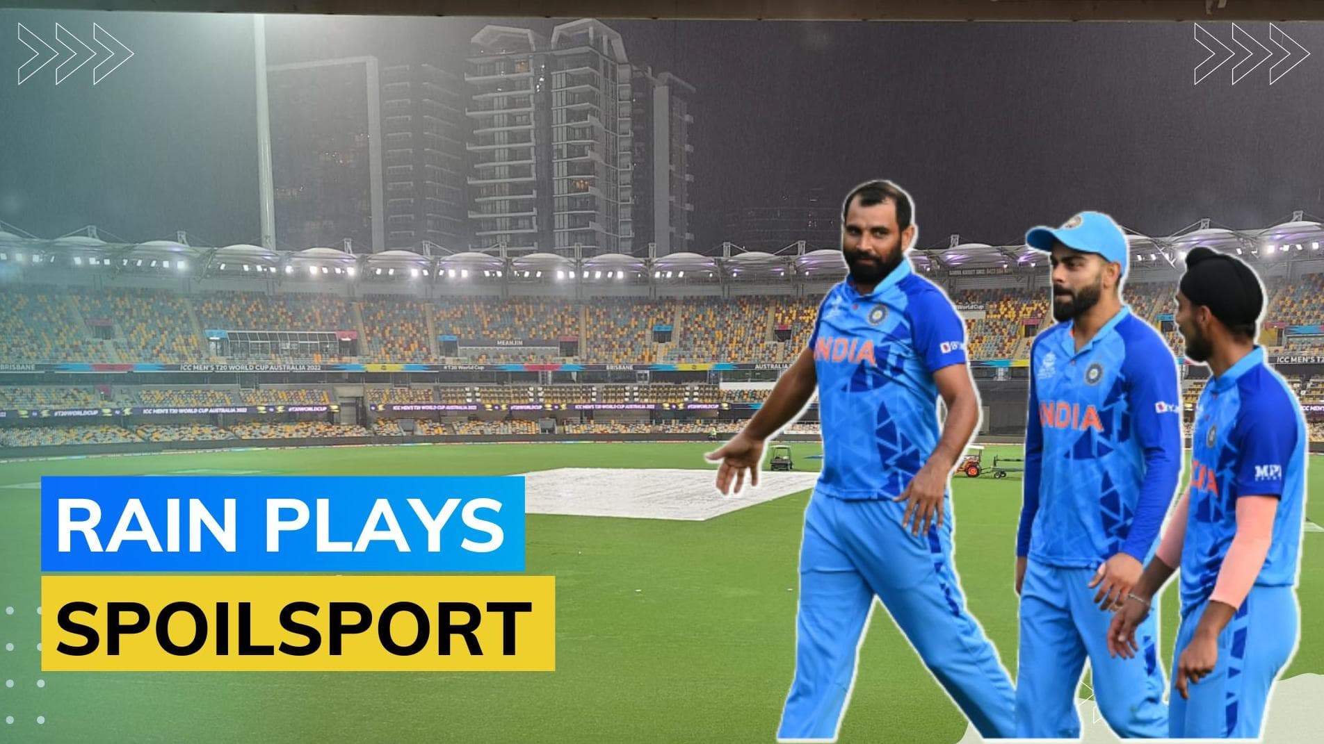 T20 World Cup: India vs New Zealand warm-up match washed out at The Gabba