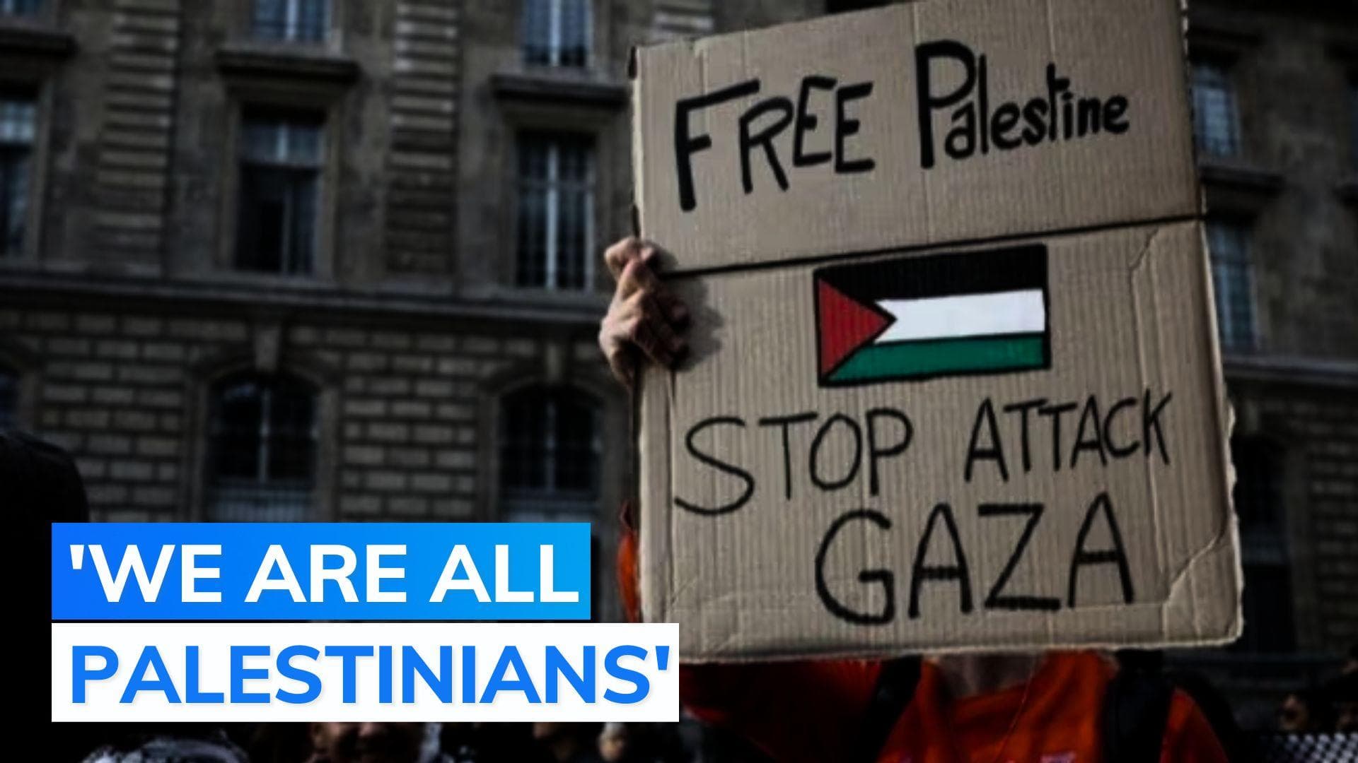 Israel-Hamas war: hundreds defy ban to hold rally in support of Palestine in France