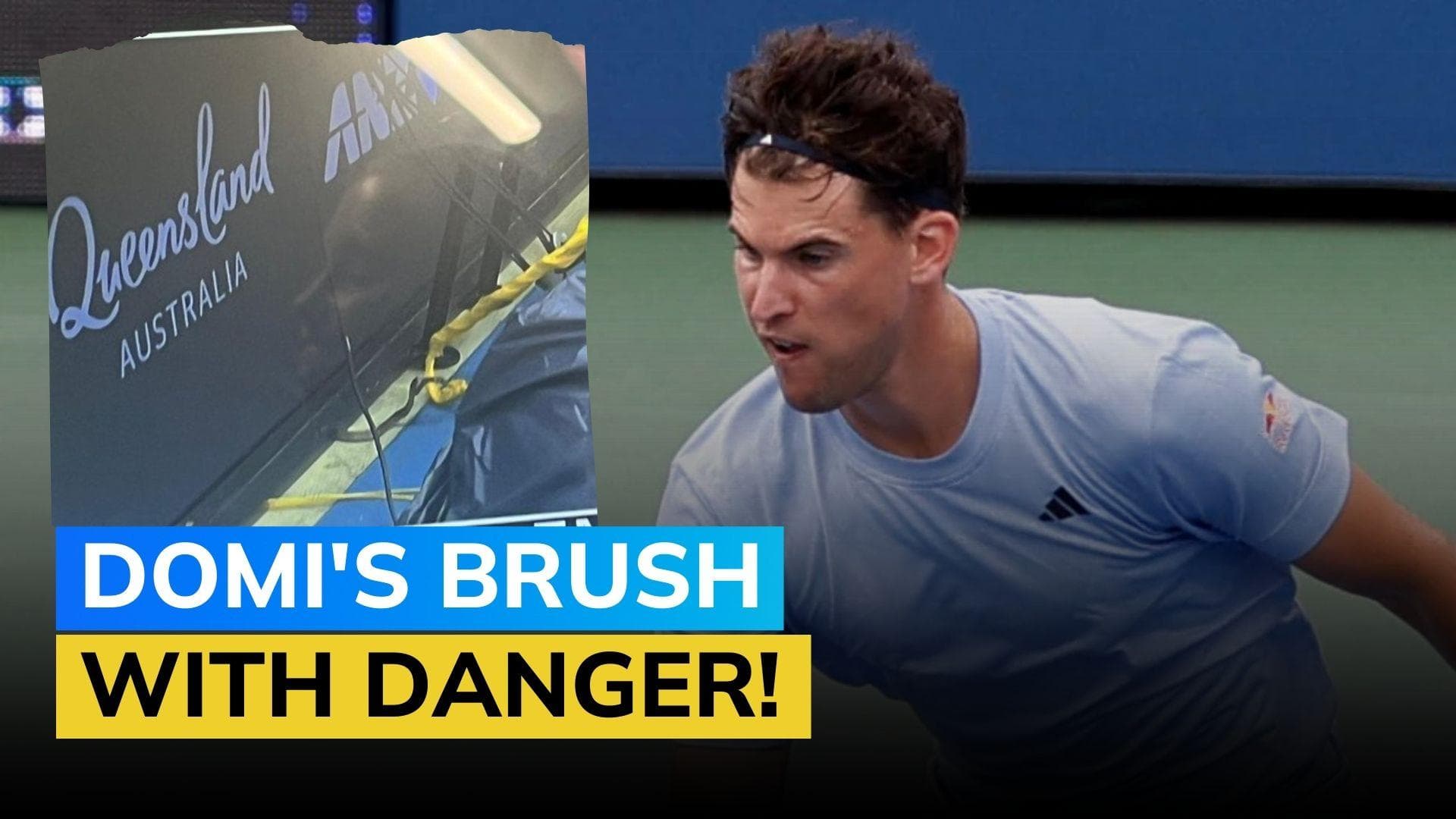 Snake slithers on court, Dominic Thiem's match halted for 40 minutes in Brisbane | Tennis