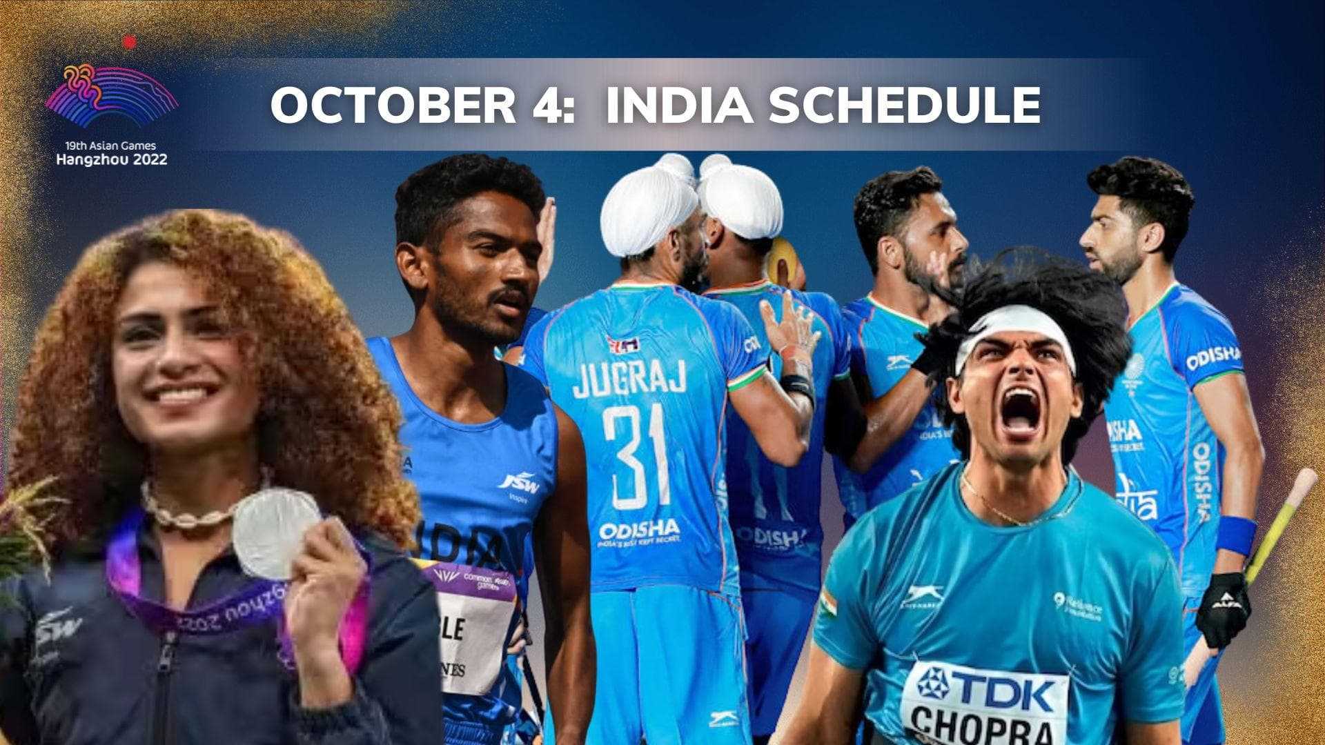 Asian Games 2023 India Schedule Oct 4: Medal events in Athletics, Archery, Boxing; Day 11 timings